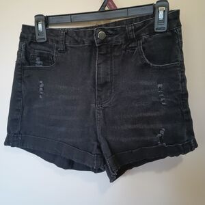 Black Jean Shorts